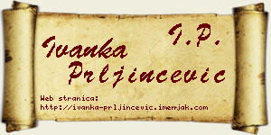 Ivanka Prljinčević vizit kartica